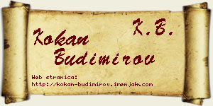 Kokan Budimirov vizit kartica